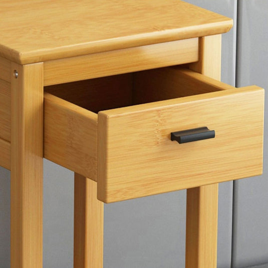 Chinese Bamboo Wood Tiered Side Table