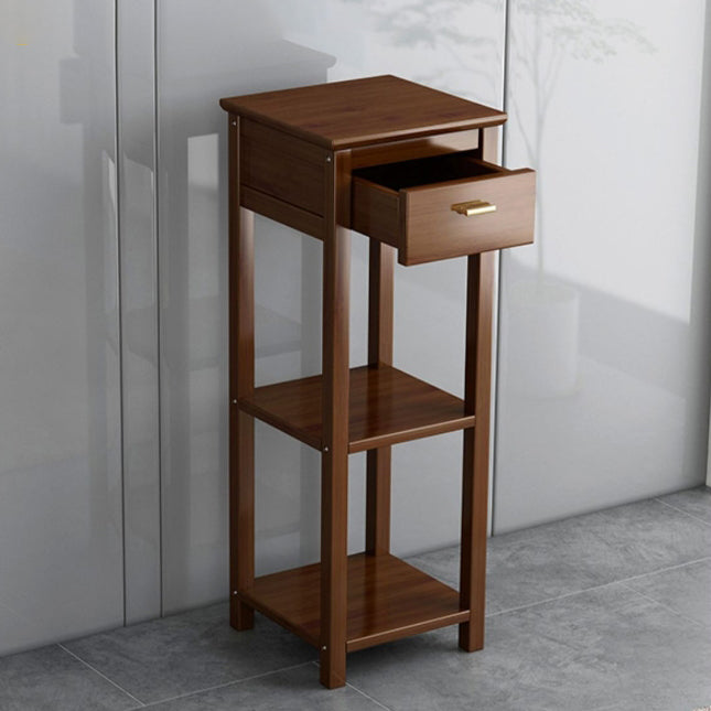 Chinese Bamboo Wood Tiered Side Table