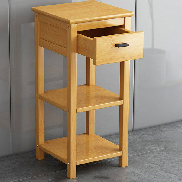Chinese Bamboo Wood Tiered Side Table