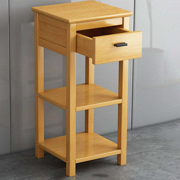 Chinese Bamboo Wood Tiered Side Table