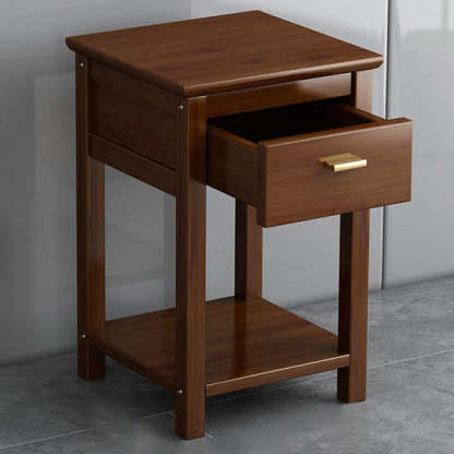 Chinese Bamboo Wood Tiered Side Table