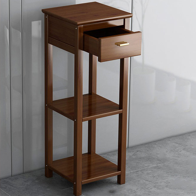 Chinese Bamboo Wood Tiered Side Table