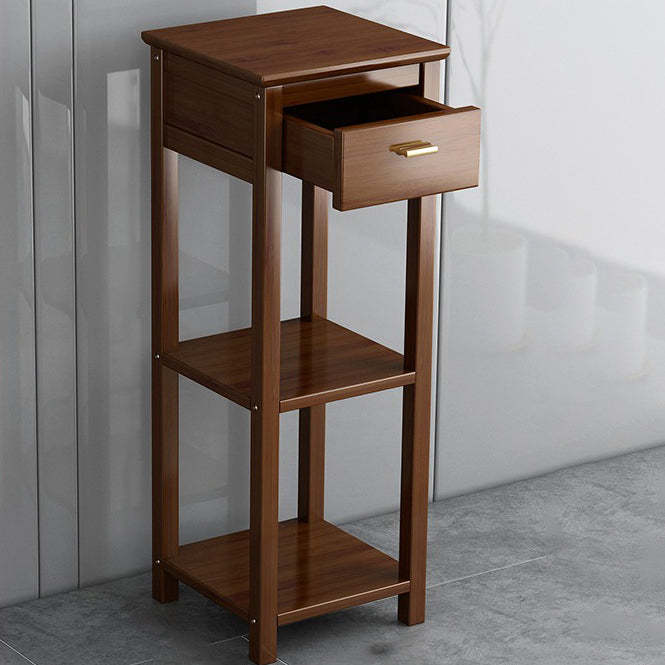 Chinese Bamboo Wood Tiered Side Table