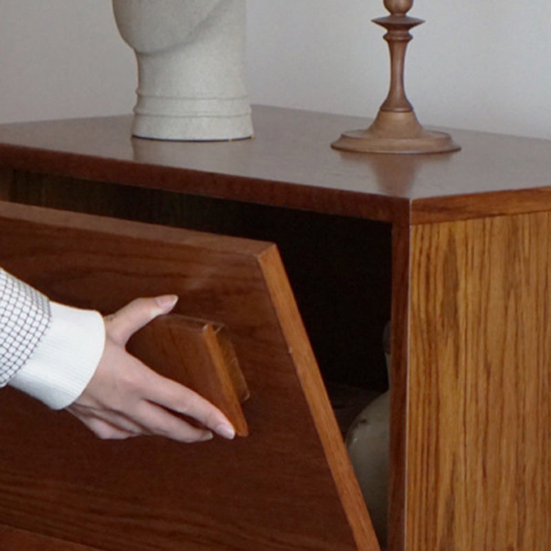 Vintage Pine Ash Wood Storage Side Table
