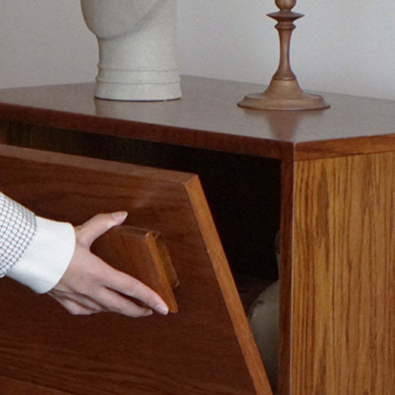 Vintage Pine Ash Wood Storage Side Table
