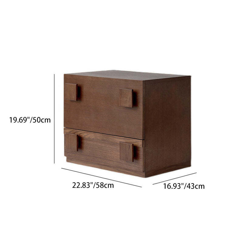Vintage Pine Ash Wood Storage Side Table