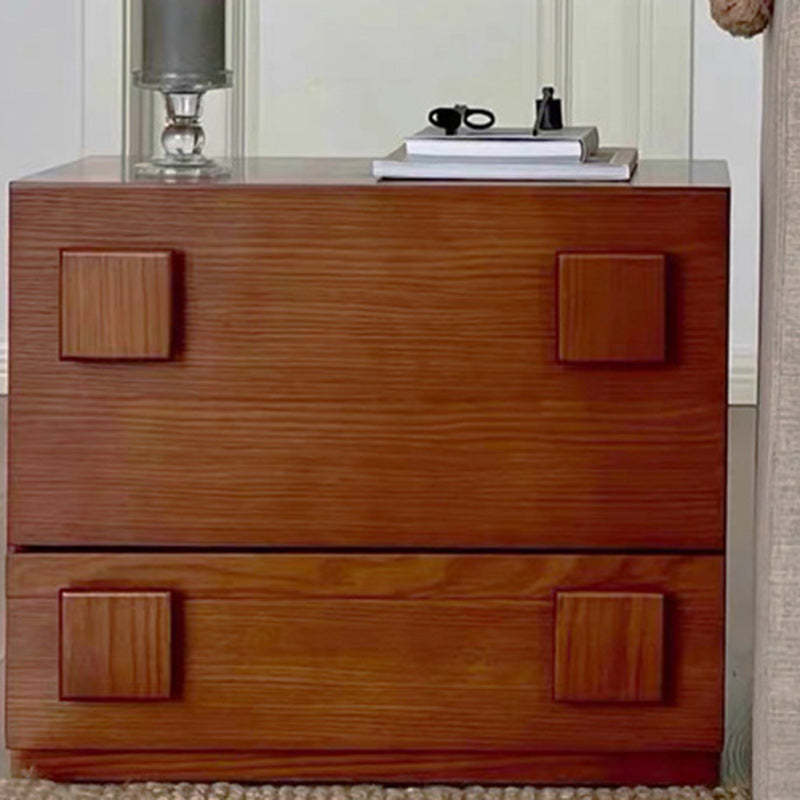 Vintage Pine Ash Wood Storage Side Table