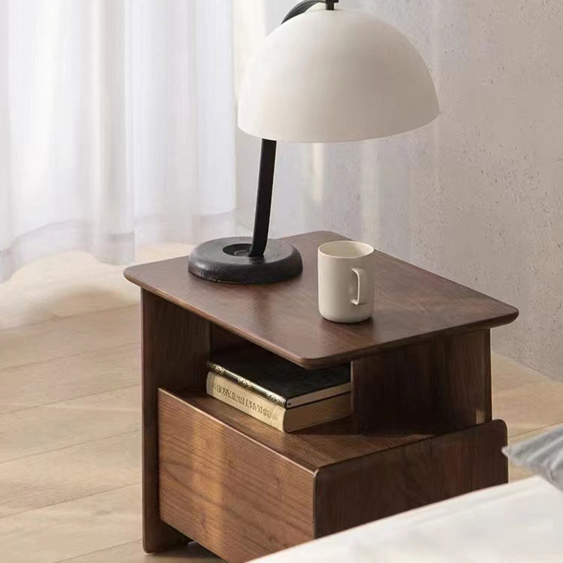 Vintage Wood Nightstand 1-Drawer