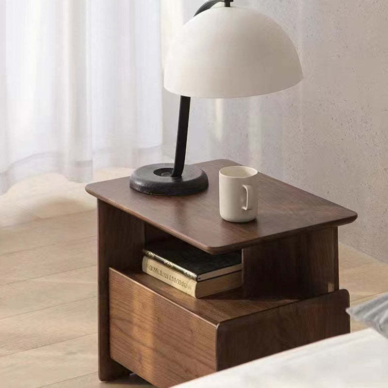 Vintage Wood Nightstand 1-Drawer