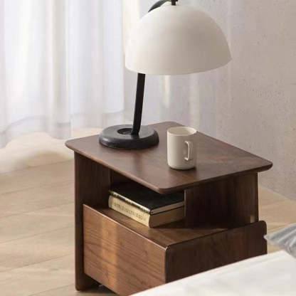 Vintage Wood Nightstand 1-Drawer