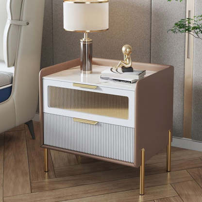 Nordic Wood 2-Drawer Nightstand