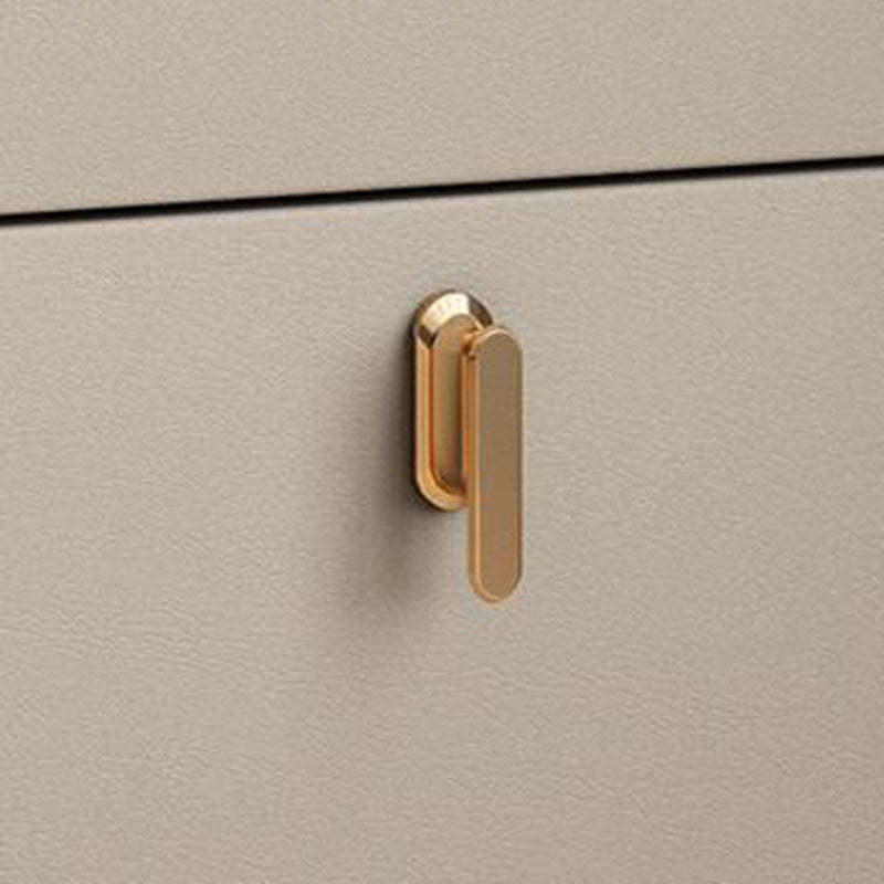 Modern Luxury Rectangle Square Wood Rock Slab Nightstand 2-Drawer For Bedroom