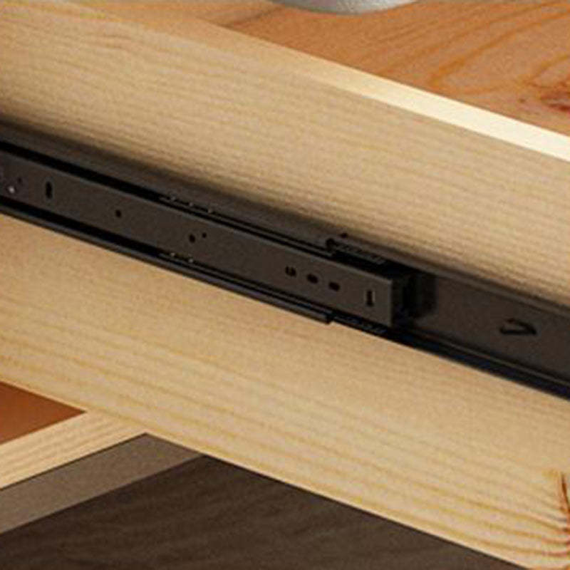 Modern Luxury Rectangle Square Wood Rock Slab Nightstand 2-Drawer For Bedroom