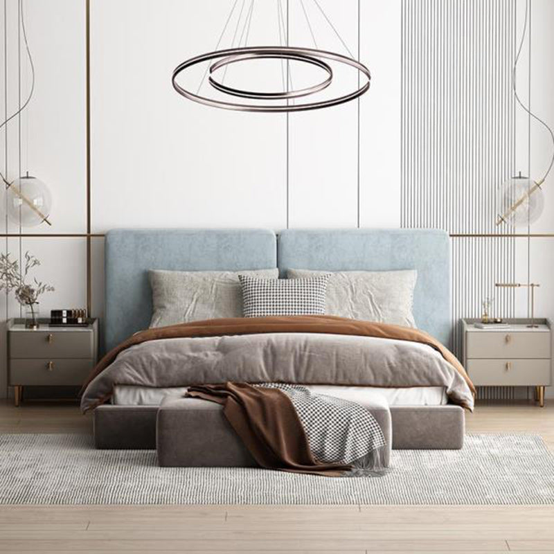 Modern Luxury Rectangle Square Wood Rock Slab Nightstand 2-Drawer For Bedroom