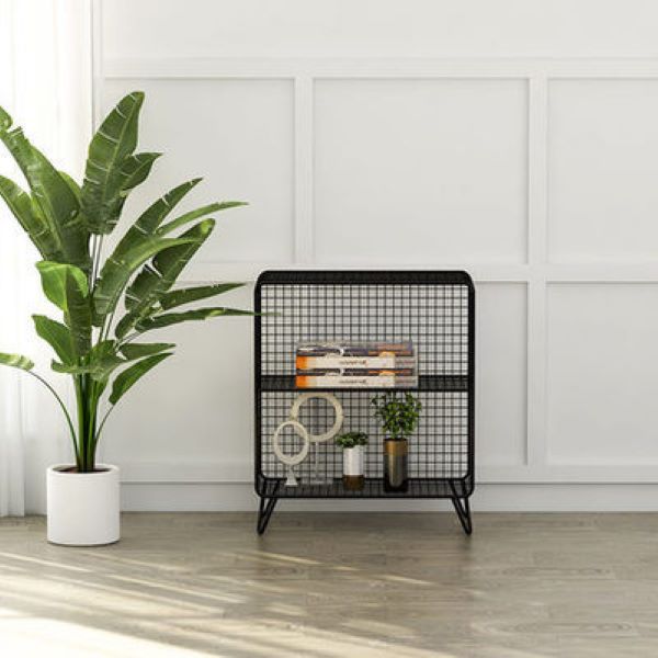 Black minimalist 3-tier end & side tables — Large - 2 Tier