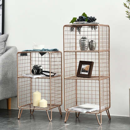 Minimalist Iron Side Table 2/3-Tier — Small - 2 / Black