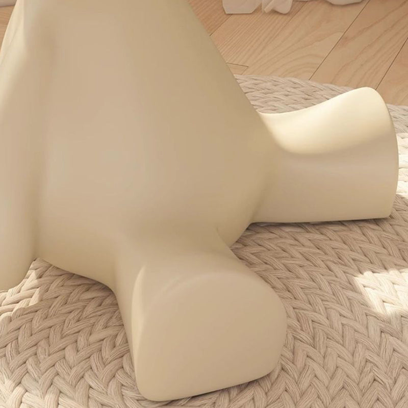 Contemporary Bear Round Plastic Side Table — Green