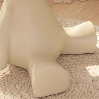 Contemporary Bear Round Plastic Side Table — Green