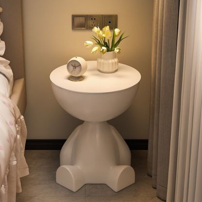 Contemporary Bear Round Plastic Side Table
