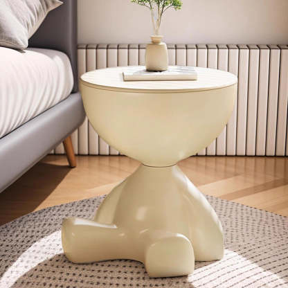 Contemporary Bear Round Plastic Side Table