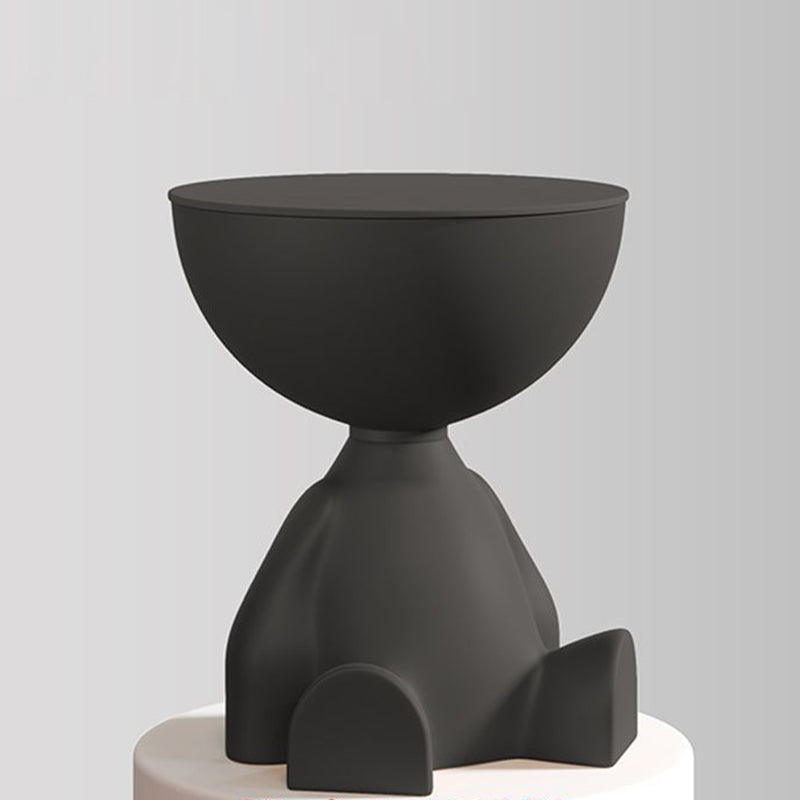 Contemporary Bear Round Plastic Side Table