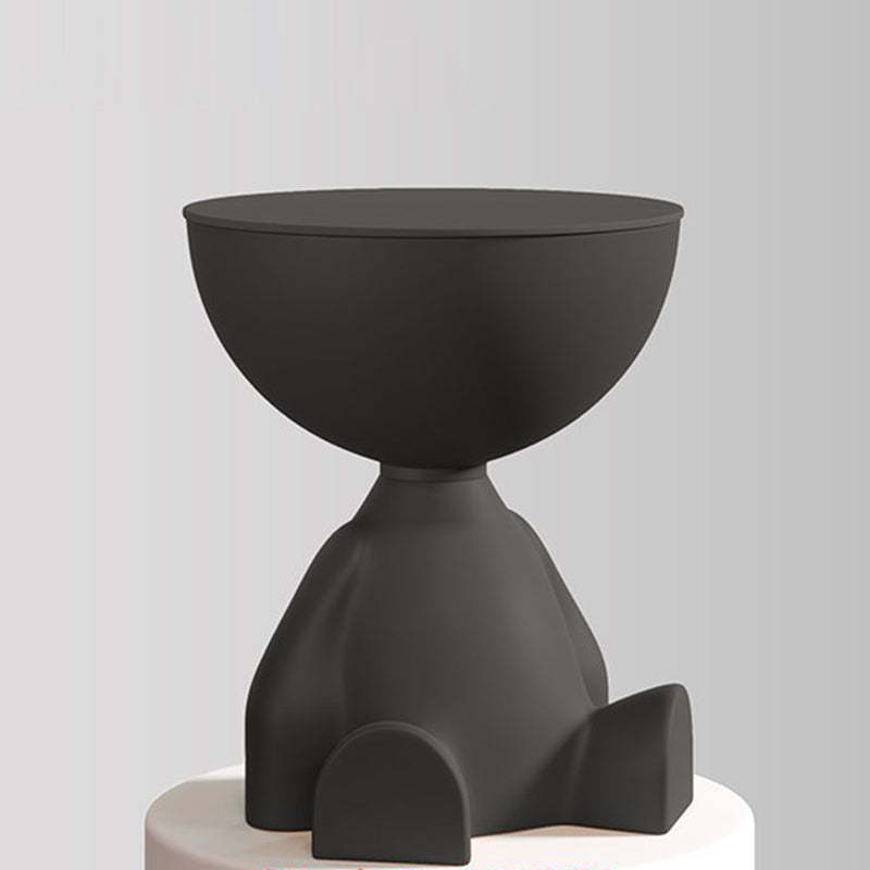Contemporary Bear Round Plastic Side Table