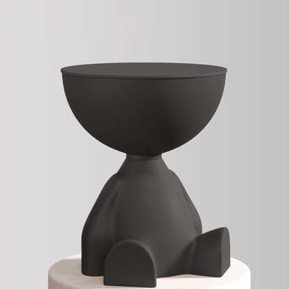 Contemporary Bear Round Plastic Side Table