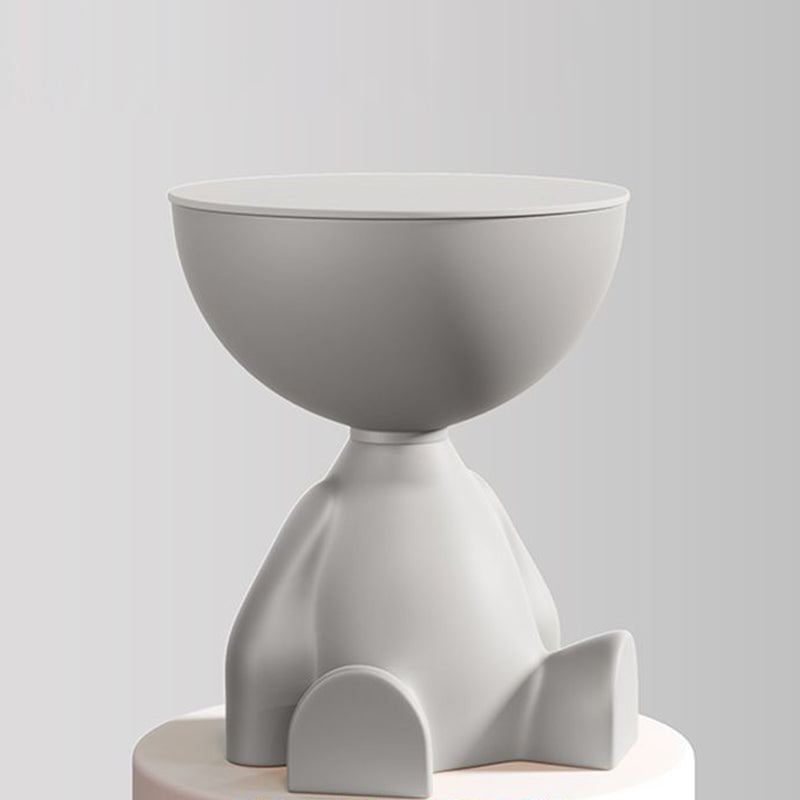 Contemporary Bear Round Plastic Side Table
