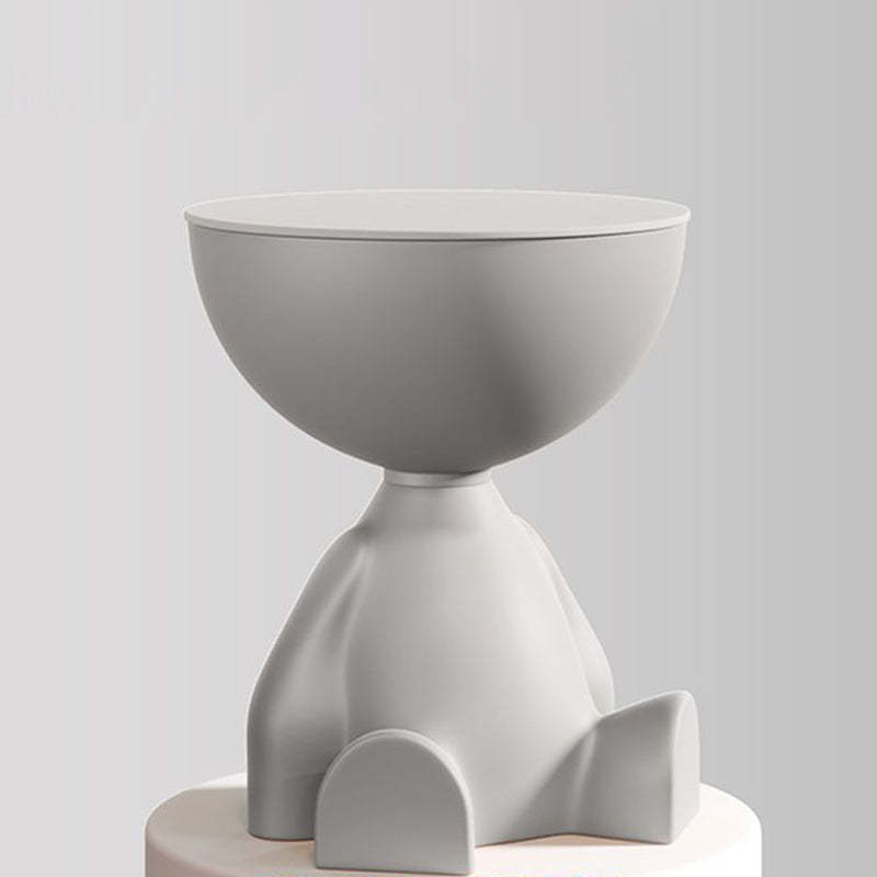 Contemporary Bear Round Plastic Side Table