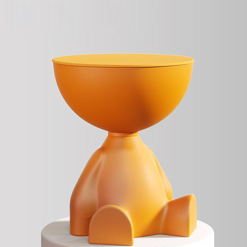 Contemporary Bear Round Plastic Side Table