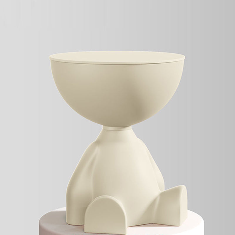 Contemporary Bear Round Plastic Side Table