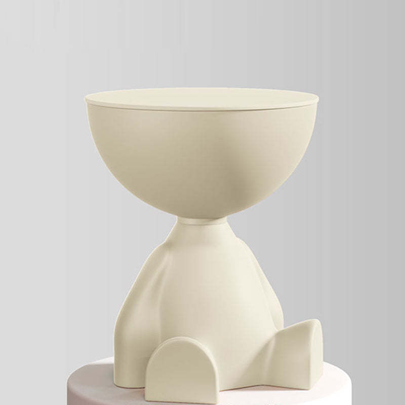 Contemporary Bear Round Plastic Side Table