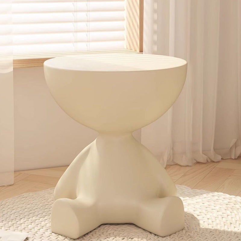 Contemporary Bear Round Plastic Side Table
