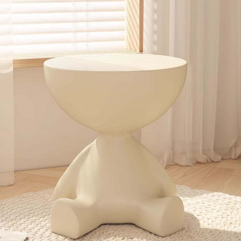 Contemporary Bear Round Plastic Side Table
