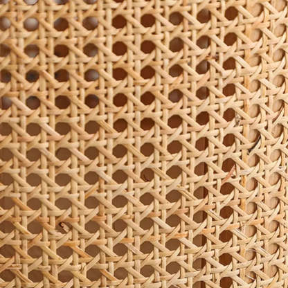 Japanese Cylinder Wood Rattan Side Table