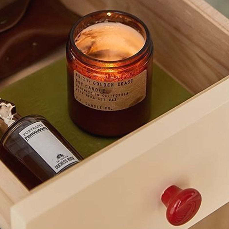 Contemporary Cylinder Artificial Panel Nightstand