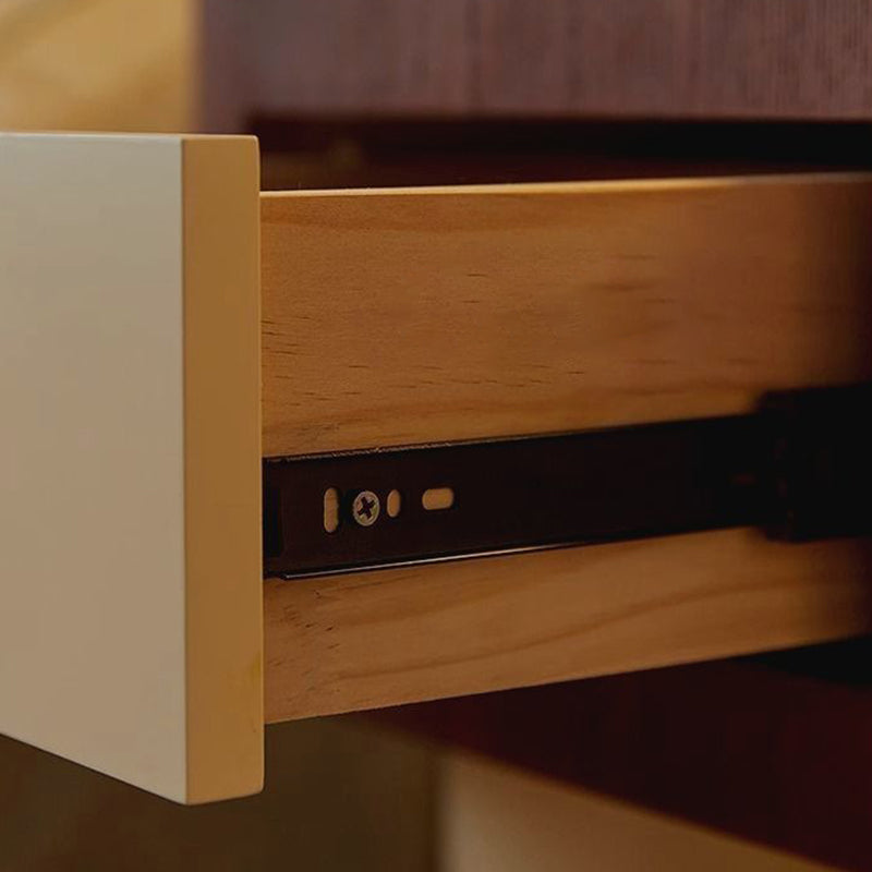 Contemporary Cylinder Artificial Panel Nightstand