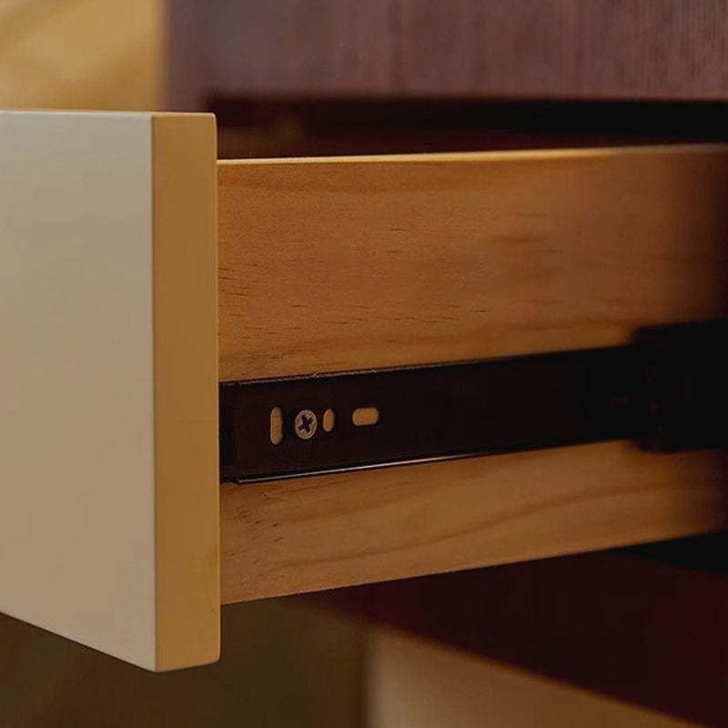 Contemporary Cylinder Artificial Panel Nightstand