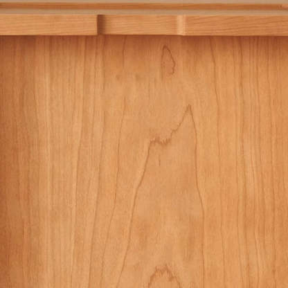 Vintage Trapezoidal Cherry Wood 2-Drawer Nightstand