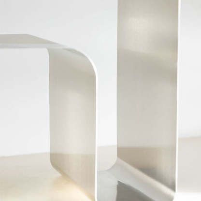 Minimalist Arch Iron 2-Tier Side Table