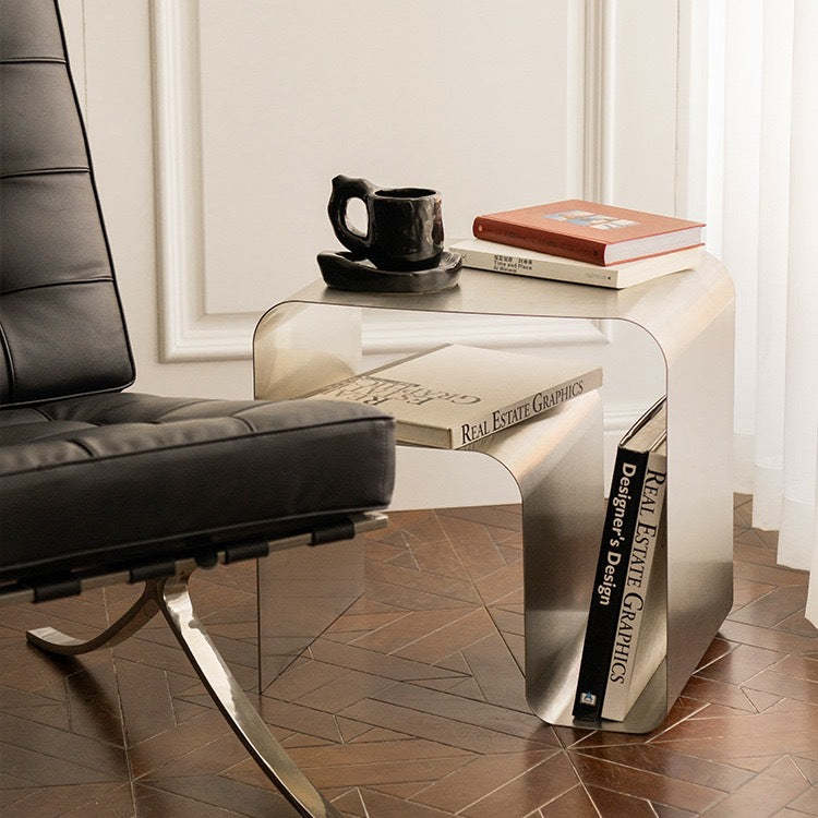 Minimalist Arch Iron 2-Tier Side Table