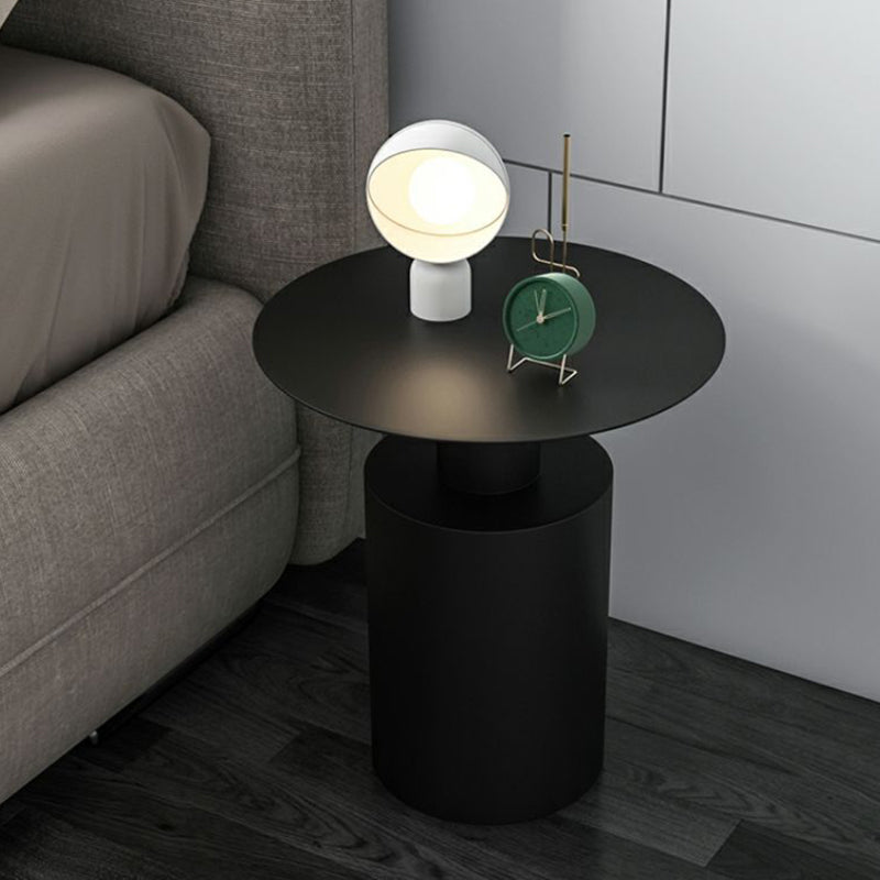 Minimalist Round Cylinder Iron Nightstand