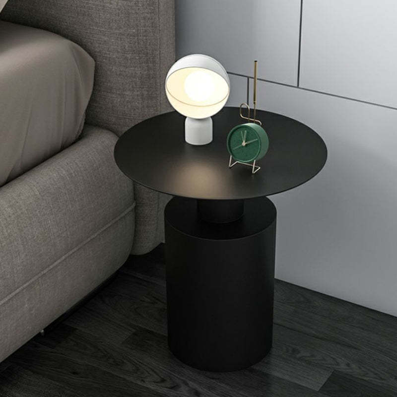 Minimalist Round Cylinder Iron Nightstand
