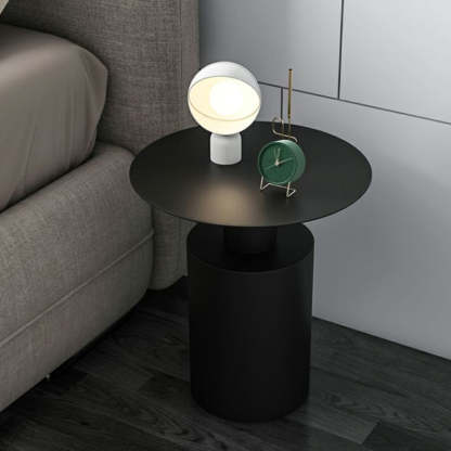 Minimalist Round Cylinder Iron Nightstand