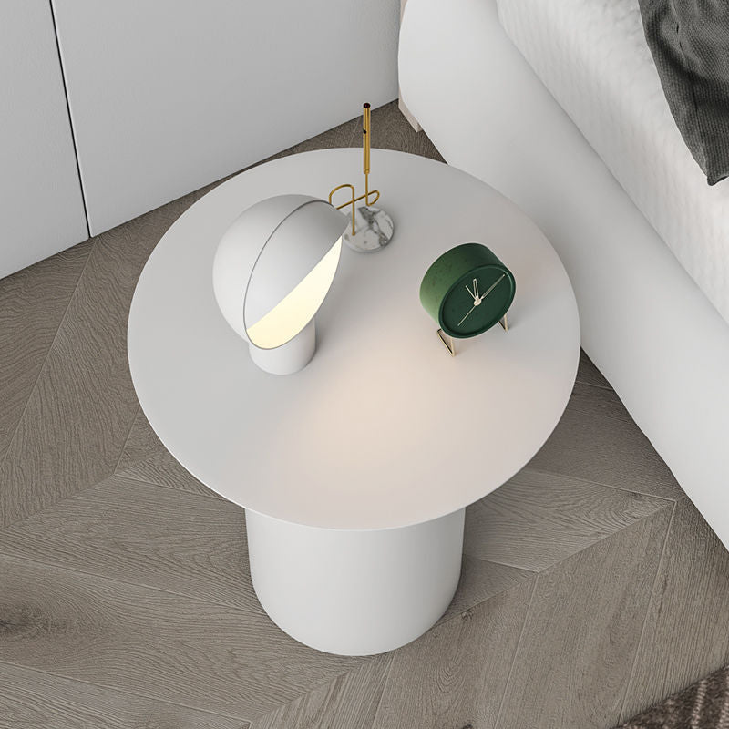 Minimalist Round Cylinder Iron Nightstand