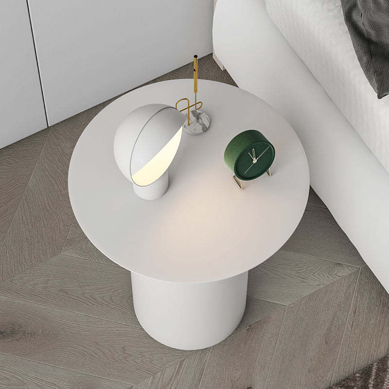 Minimalist Round Cylinder Iron Nightstand