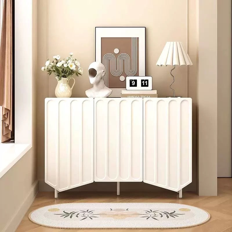 Nordic Cream Panel Shoe Storage Cabinet