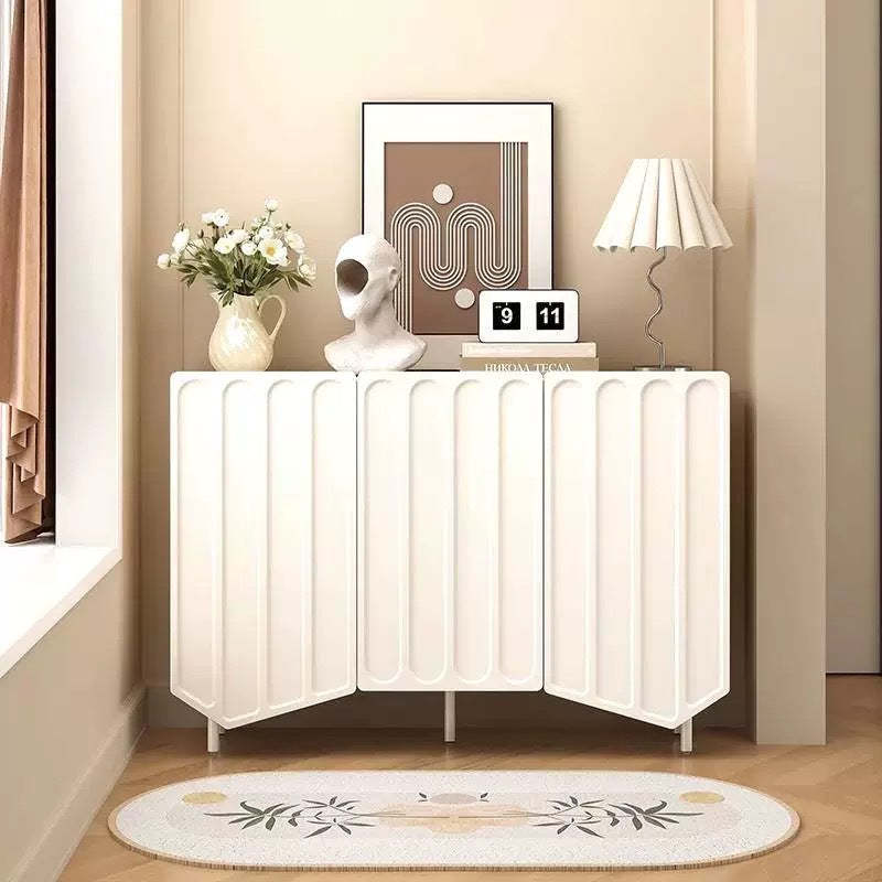 Nordic Cream Panel Shoe Storage Cabinet