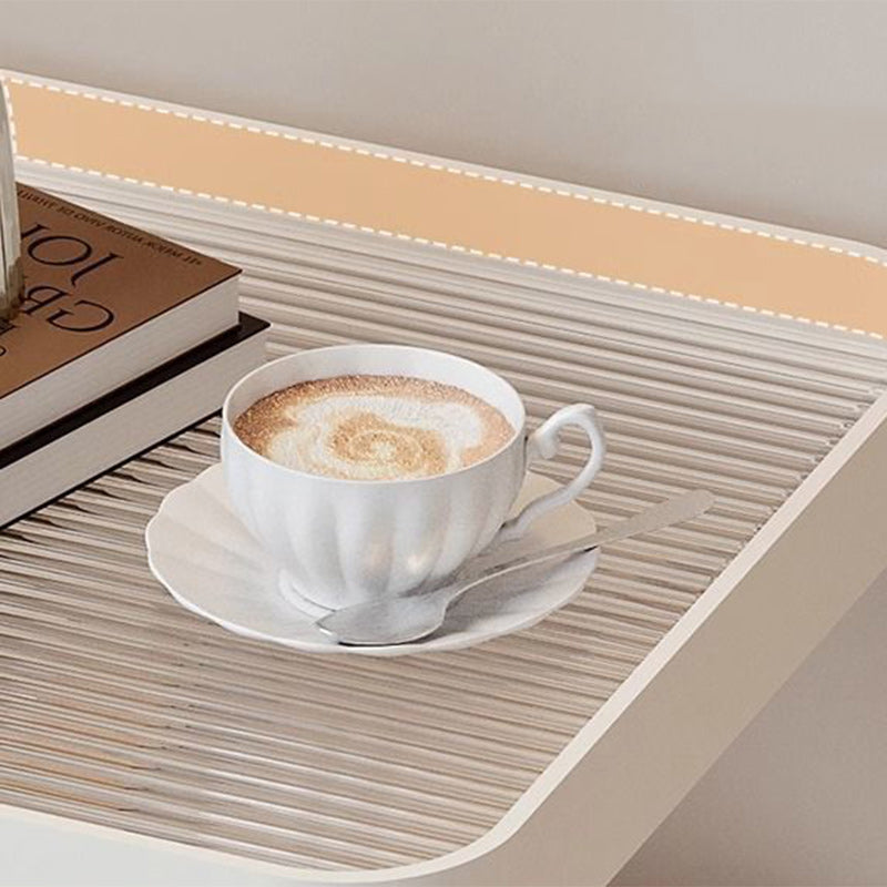 Minimalist Iron Glass 3-Tier Side Table