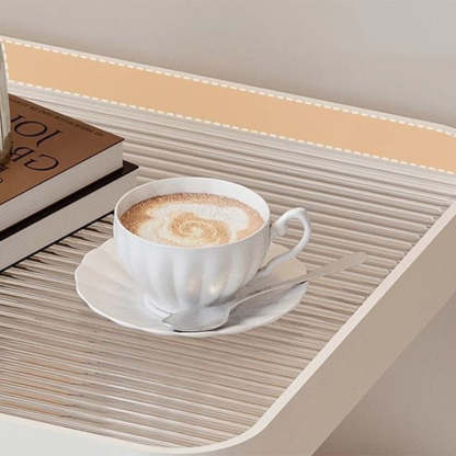 Minimalist Iron Glass 3-Tier Side Table